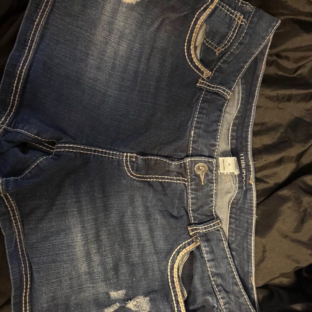 Maurices Dark Blue Distressed Women Jeans